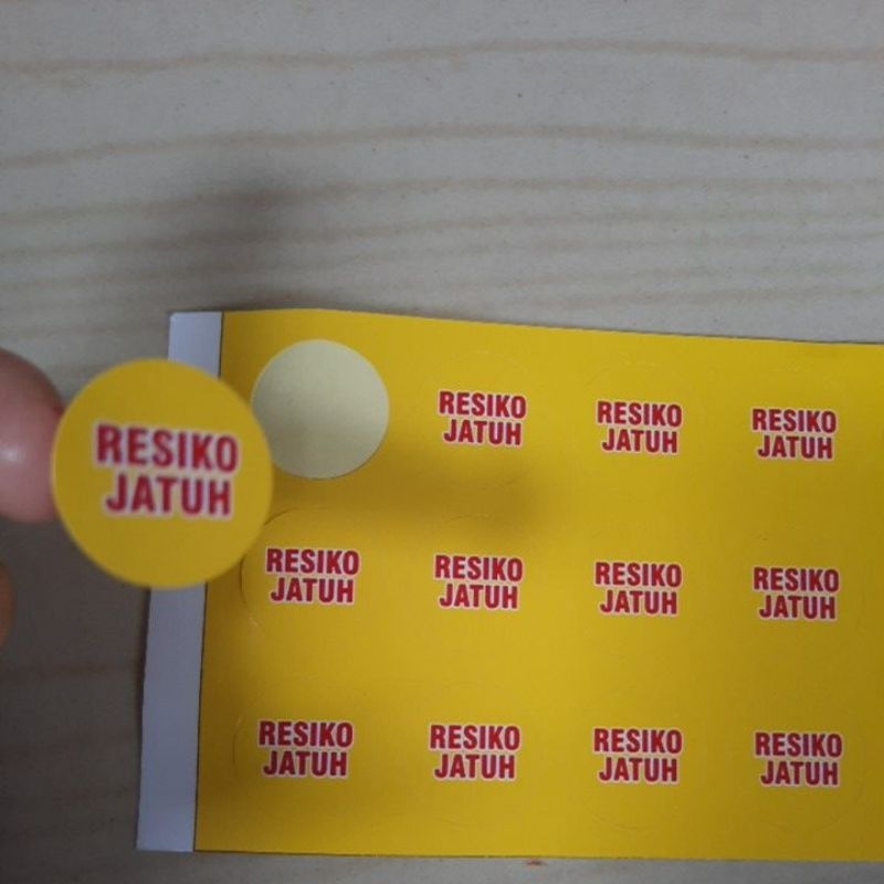 Jual stiker label resiko jatuh bulat | Shopee Indonesia
