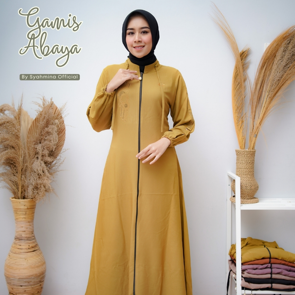 Jual Syahmina Baju Gamis Wanita Ivanka Dress Abaya Turkey Premium Bahan Tiffany Twill