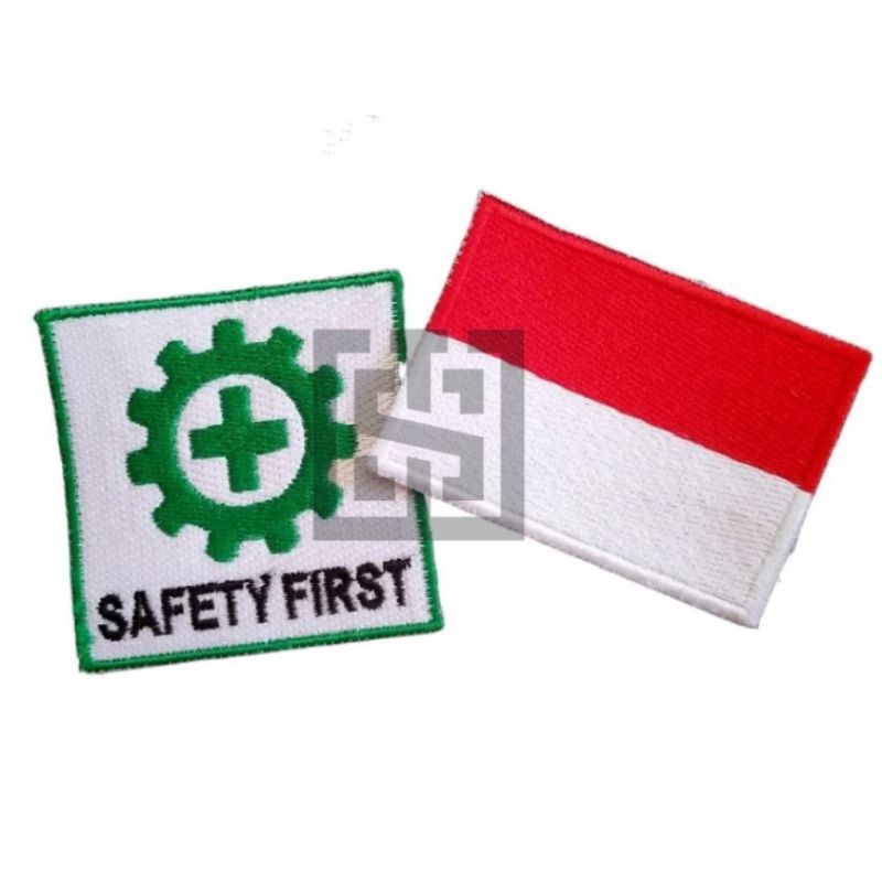 Jual Badgepatchemblem Bordir Komputer Logo K3 Safety Dan Bendera