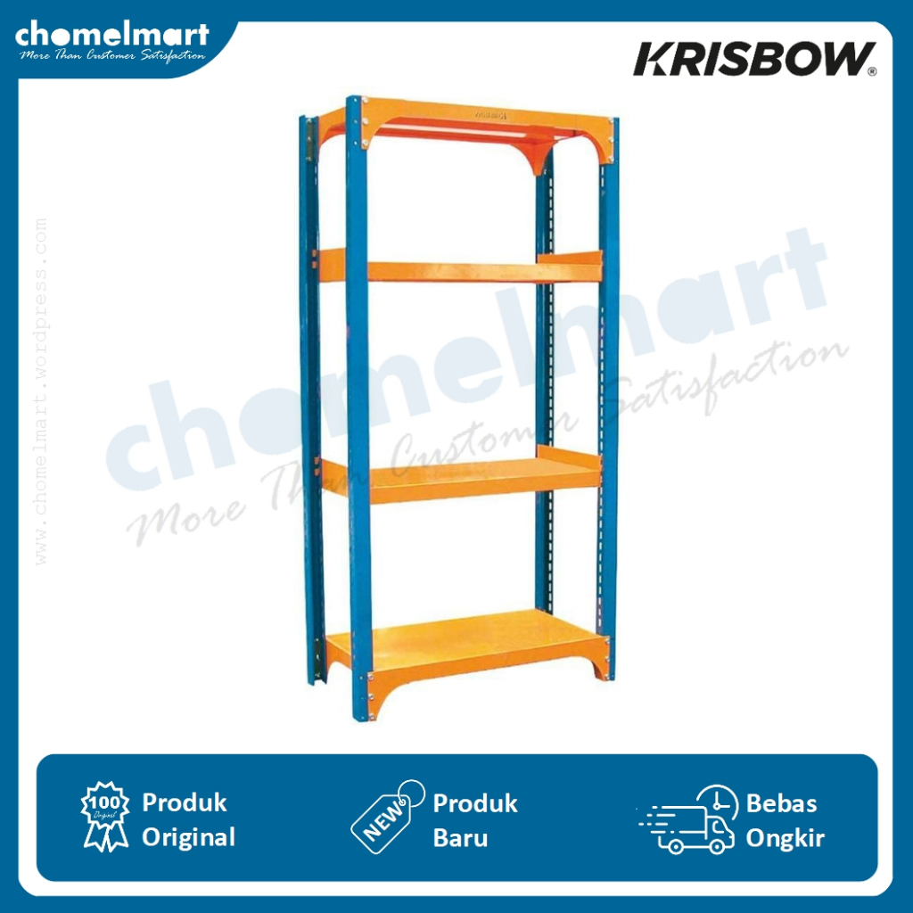 Jual Krisbow Rak Besi 4 Tingkat 90x45x180 Cm KW1700061 | Shopee Indonesia