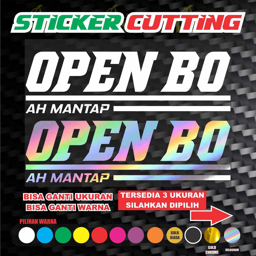 Jual Sticker OPEN BO AH MANTAP stiker cutting VIRAL nmax aerox vario pcx  beat scoopy mio | Shopee Indonesia