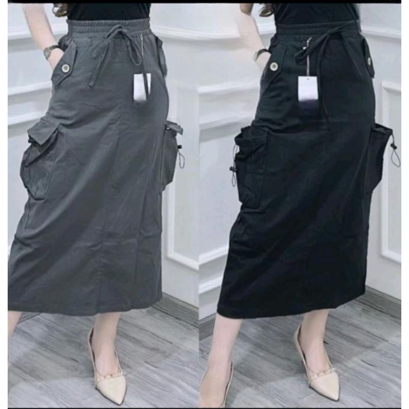Jual ROK CARGO WANITA KOREAN STYLE/ ROK CARGO DIZY SKIRT/ ROK CARGO ...