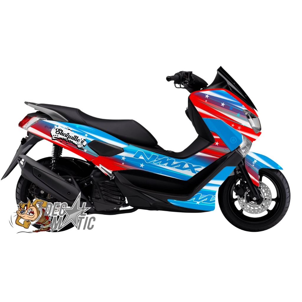 Jual Decal Nmax Stiker Full Body Motor N Max Old 2015 2016 2017 2018 2019 Motif Airbrush merah biru Grafis Shopee Indonesia