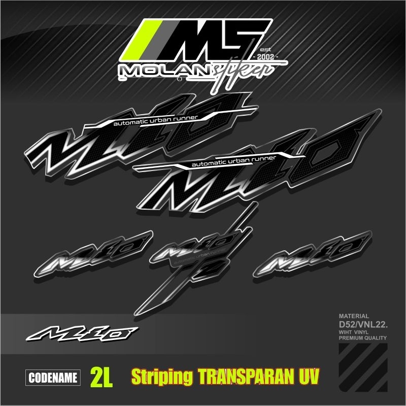 Jual Decal Sticker Striping Variasi Transparan Uv Mio Urban Mio Sporty ...