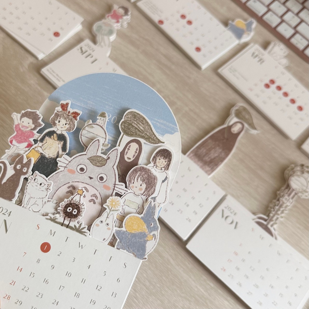 Jual 2025 CALENDAR GHIBLI CHARACTER / DESK CALENDAR / KALENDER MEJA