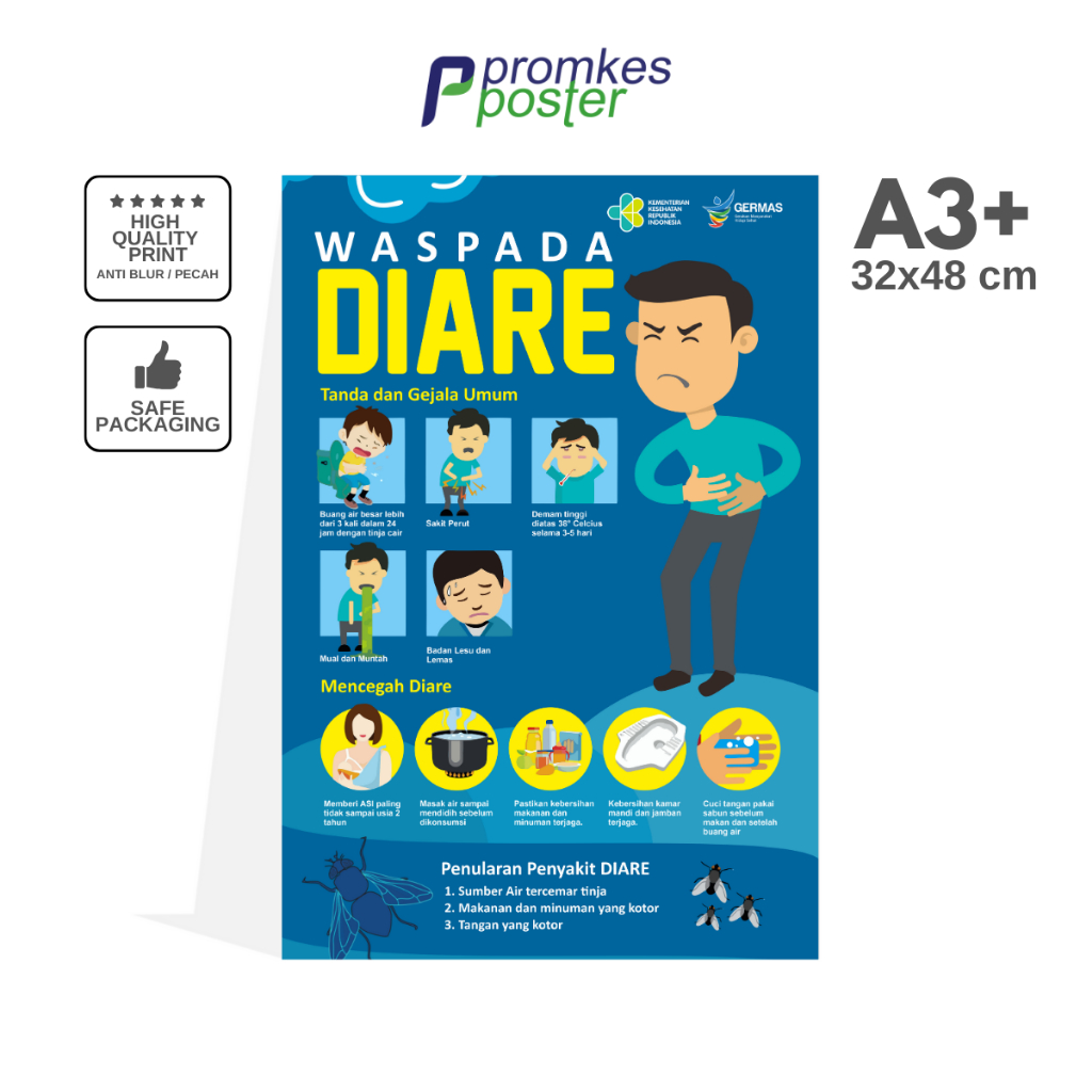 Jual Poster Kesehatan Waspada Anak Diare | Shopee Indonesia