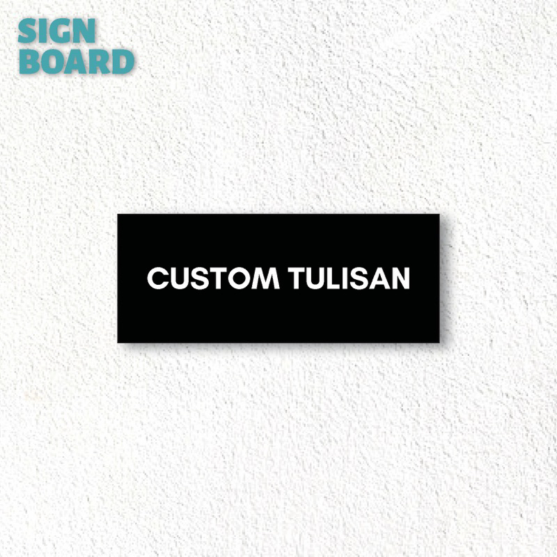 Jual Custom Tulisan Sign Akrilik Motif Kayu Kustom Print UV Papan