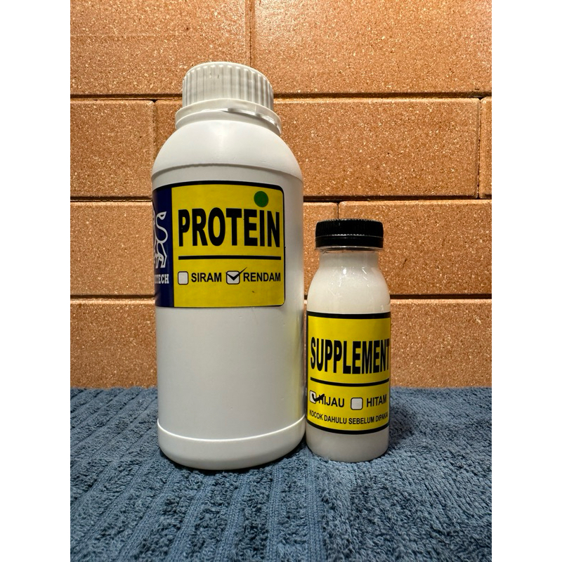 Jual 1 liter Protein Siram Lamitech 1 + 100 ml Supplement Toge Lamitech ...
