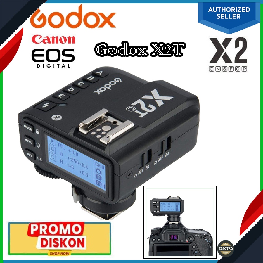 Jual Godox X2t Canon Trigger Transmitter X2 T X 2T XT2 XT-2 X-2t HSS ...