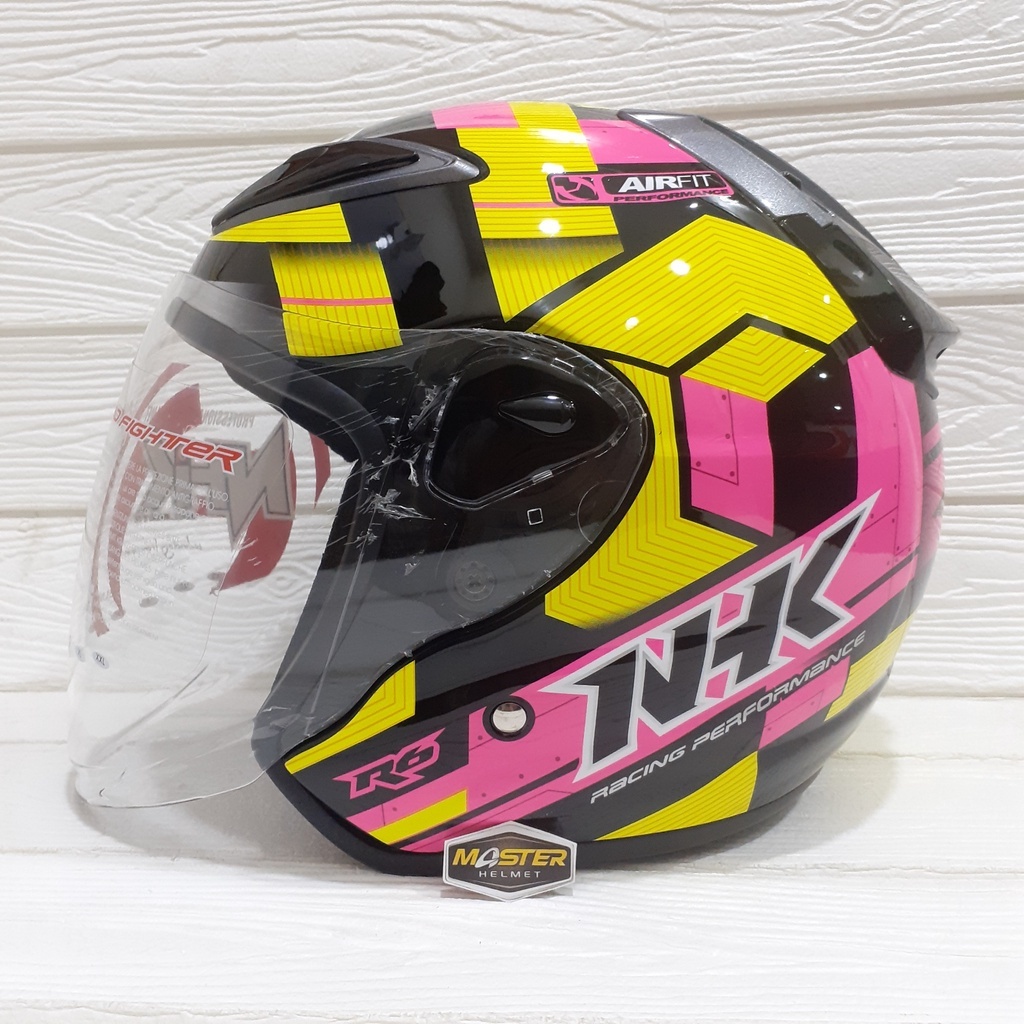 Jual Helm Nhk Half Face Helm Nhk R Aneka Motif Cube Xion Wave Rally Block Starlite