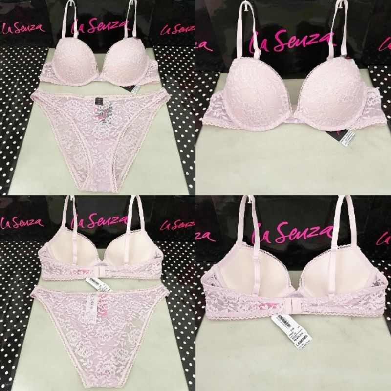 Jual La Senza Remix Cotton Bra Lace Push Up Level 2 100 Original Ada Tag And Label Frothy Pink 