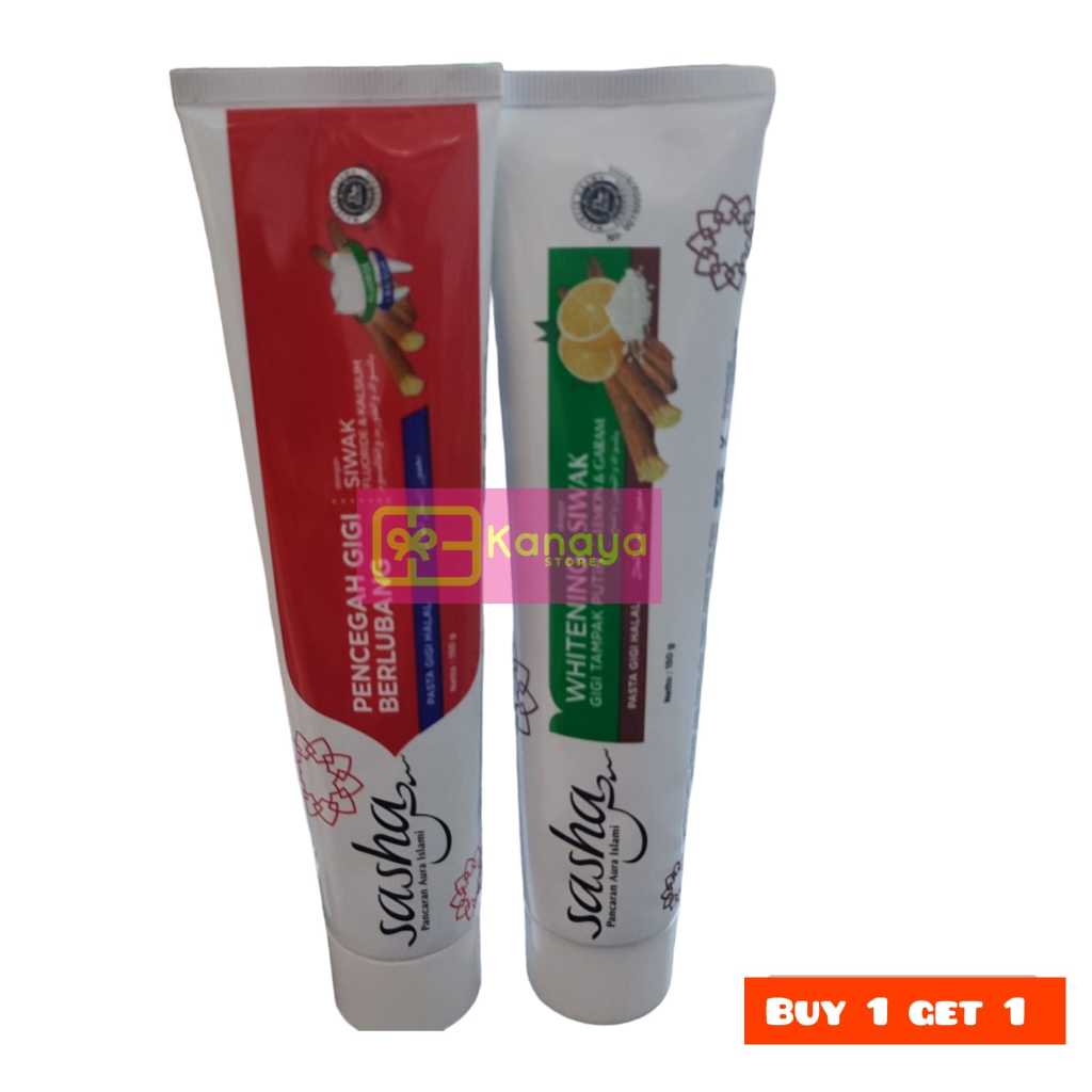 Jual Sasha Pasta Gigi Halal Antibacterial 150 gr /WHITENING/GIGI