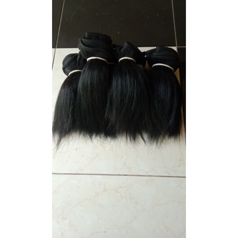 Jual rambut sintetis warna hitam per KG | Shopee Indonesia