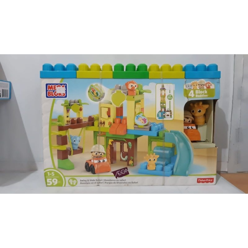Jual MATTEL, Fisher Price Mega Bloks Megabloks Swing & Slide Safari