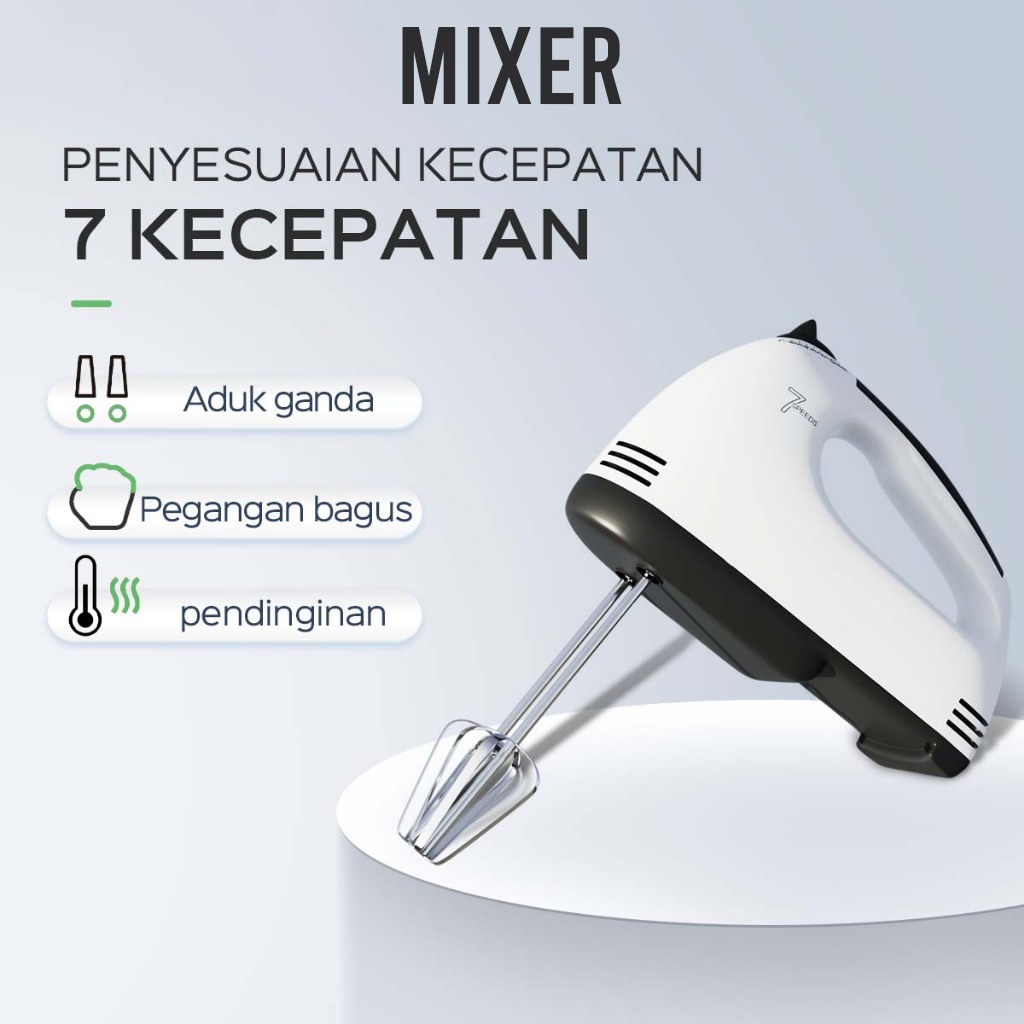 Jual Hand Mixer Tangan Elektrik Kue Scarlett 7 Kecepatan Pengaduk Ganda