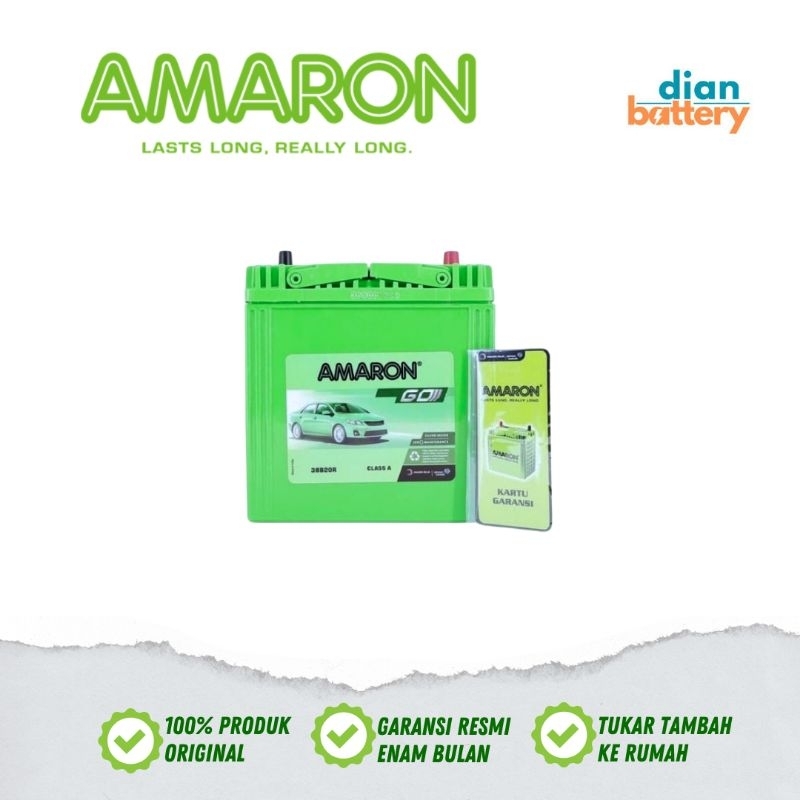 Jual Aki Mobil Avanza AMARON GO 38B20R Accu Kering NS40Z (35Ah