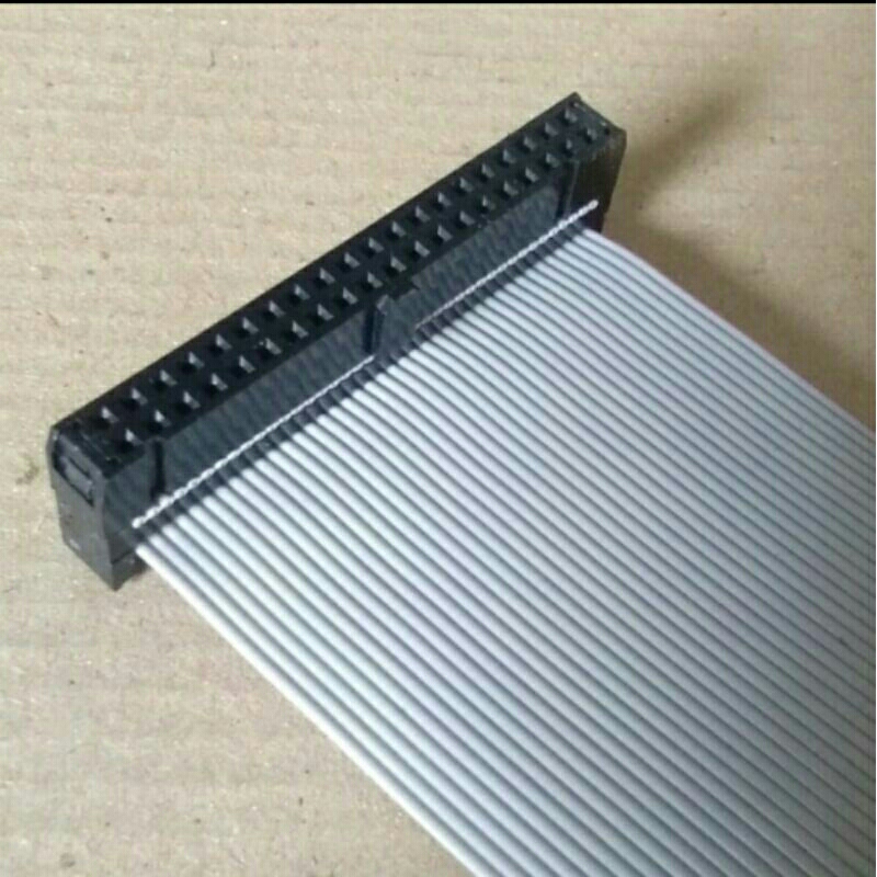 Jual 50cm Cable Data 40pin Flat Cable + IDC Socket 40 pin Female Kabel ...