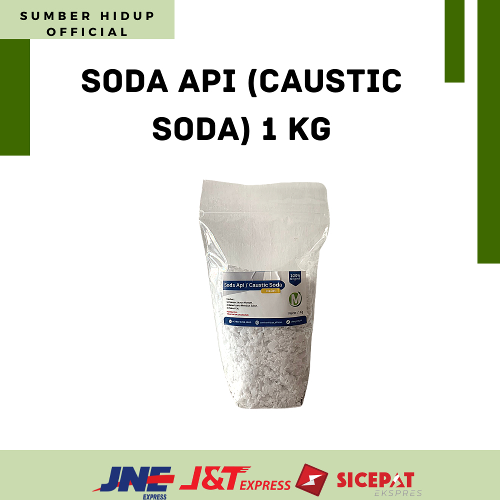 Jual SODA API / CAUSTIC SODA FLAKES / ANTI SUMBAT CLOSET KEMASAN 1KG