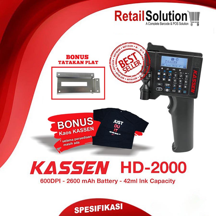 Jual Smart Printer Portable Handheld Inject - Kassen HD2000 / HD-2000 ...