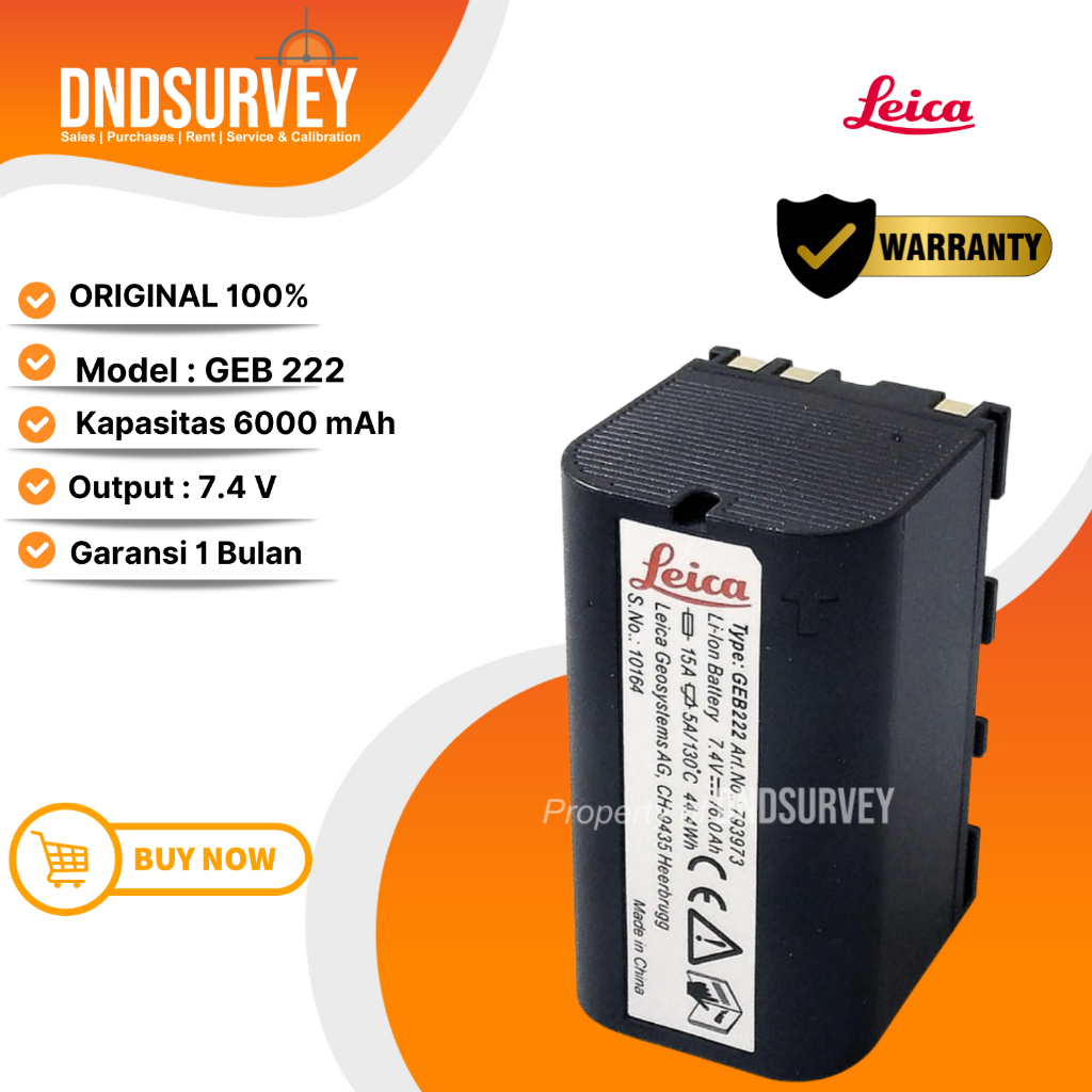 Jual Battery Leica GEB222 - Baterai Leica GEB 222 Total Station Leica ...