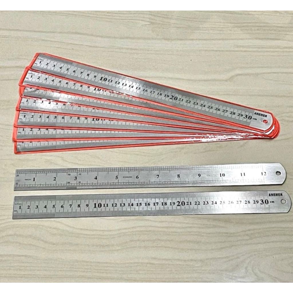 Jual PENGGARIS PANJANG BESI STAINLESS STEEL RULER 30CM 30 CM STK-BRG ...