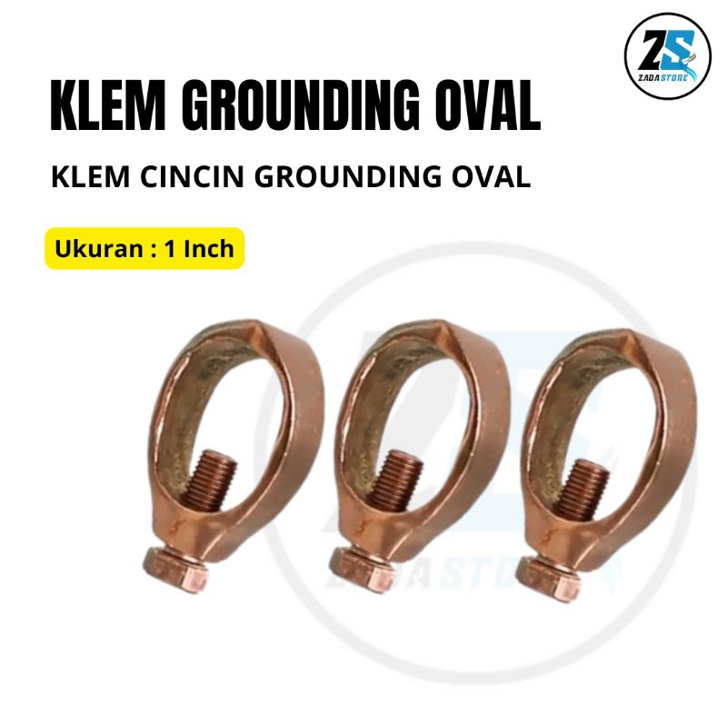 Jual Clamp Klem Cincin Grounding Oval Stick For Rod Isolator Kabel