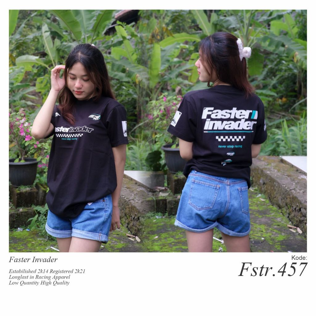 Jual kaos faster invader black fstr.457 | Shopee Indonesia