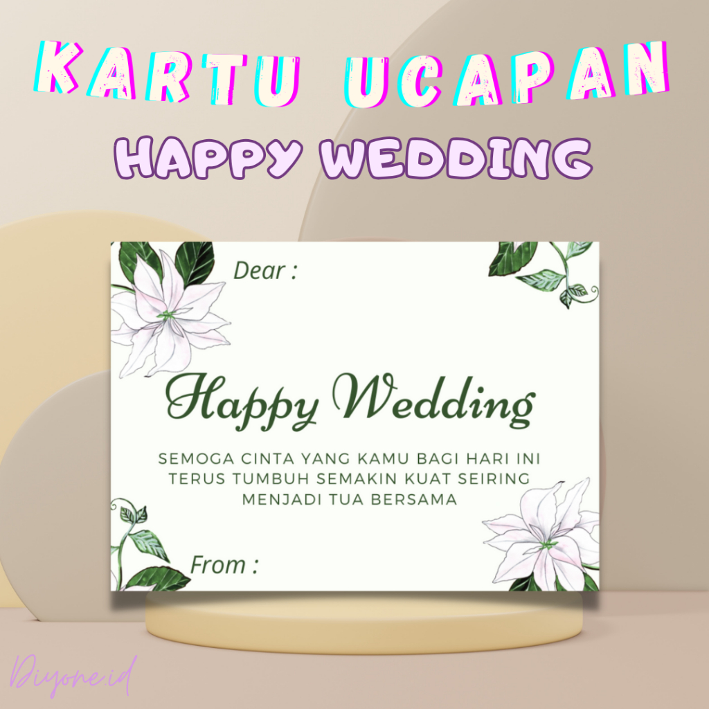 Jual (ISI 5 KARTU) KARTU UCAPAN HAPPY WEDDING/SELAMAT ATAS PERNIKAHAN
