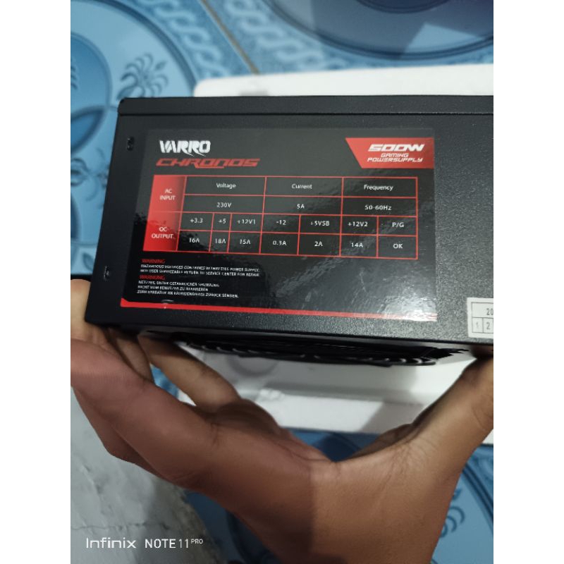 Jual PSU VARRO CHRONOS 500WATT fan 12cm (lihat deskripsi) | Shopee ...