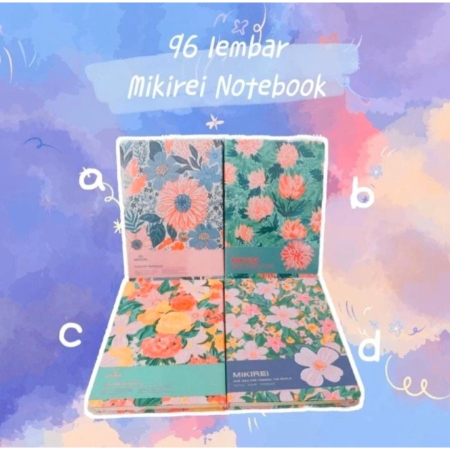 Jual Buku Tulis Catatan Harian Bergaris Notebook A5 Motif Bunga Jurnal ...