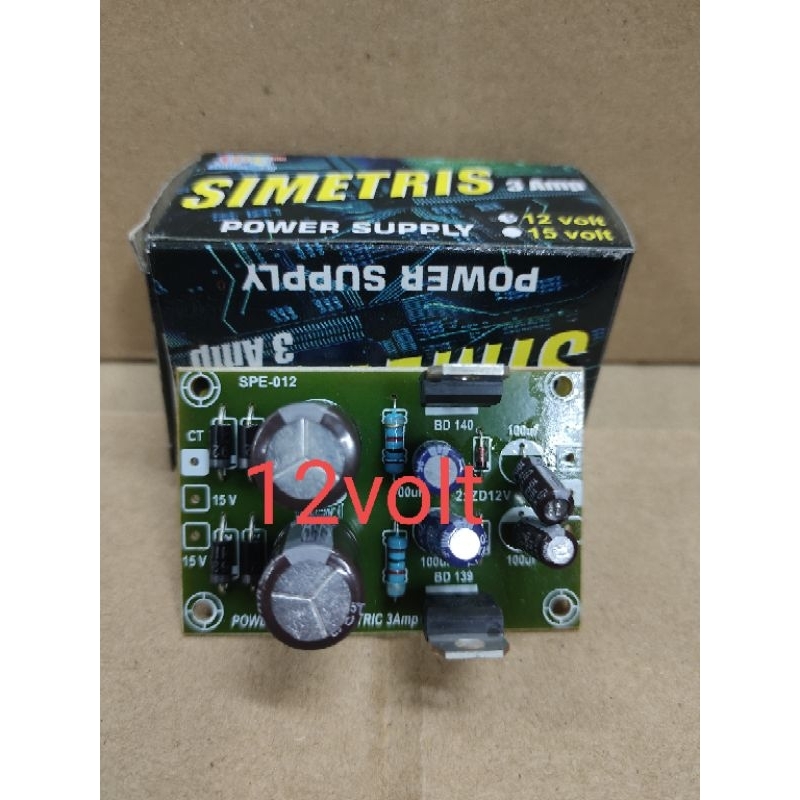 Kit power supply SIMETRIS 3A 12volt and 15 volt simetris power