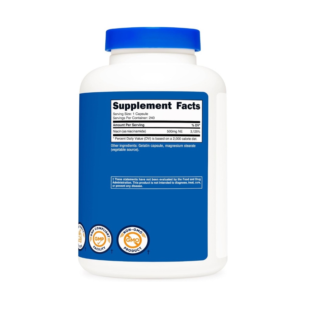 Jual Nutricost Niacinamide Vitamin B3 500mg Suplemen Energi dan Kulit ...
