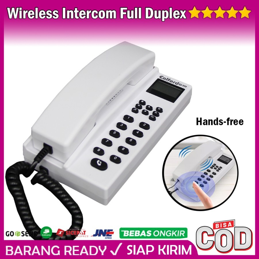 Jual Full Duplex Wireless Intercom Gagang Speakerphone 5CH CALFORD WI ...
