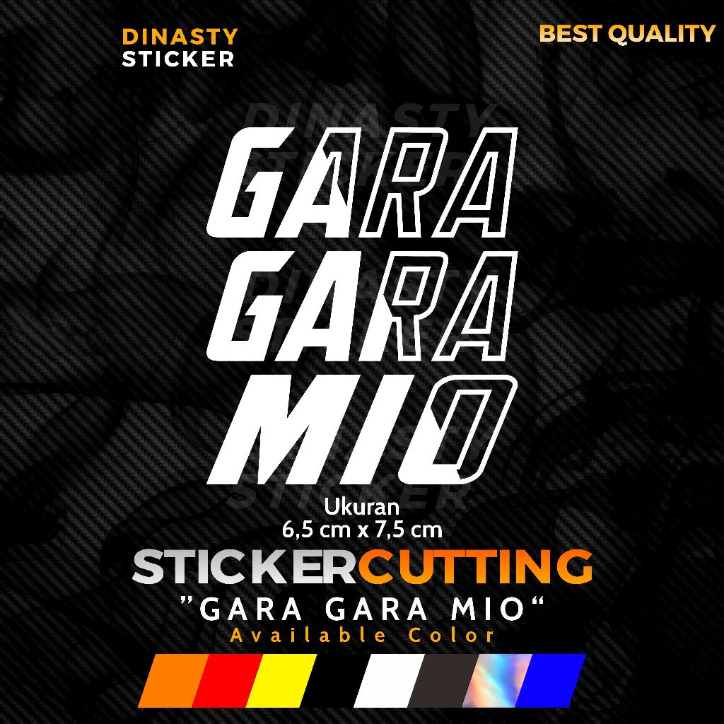 Jual STICKER STIKER CUTTING GARA GARA MIO | YAMAHA MIO PROPER CONCEPT