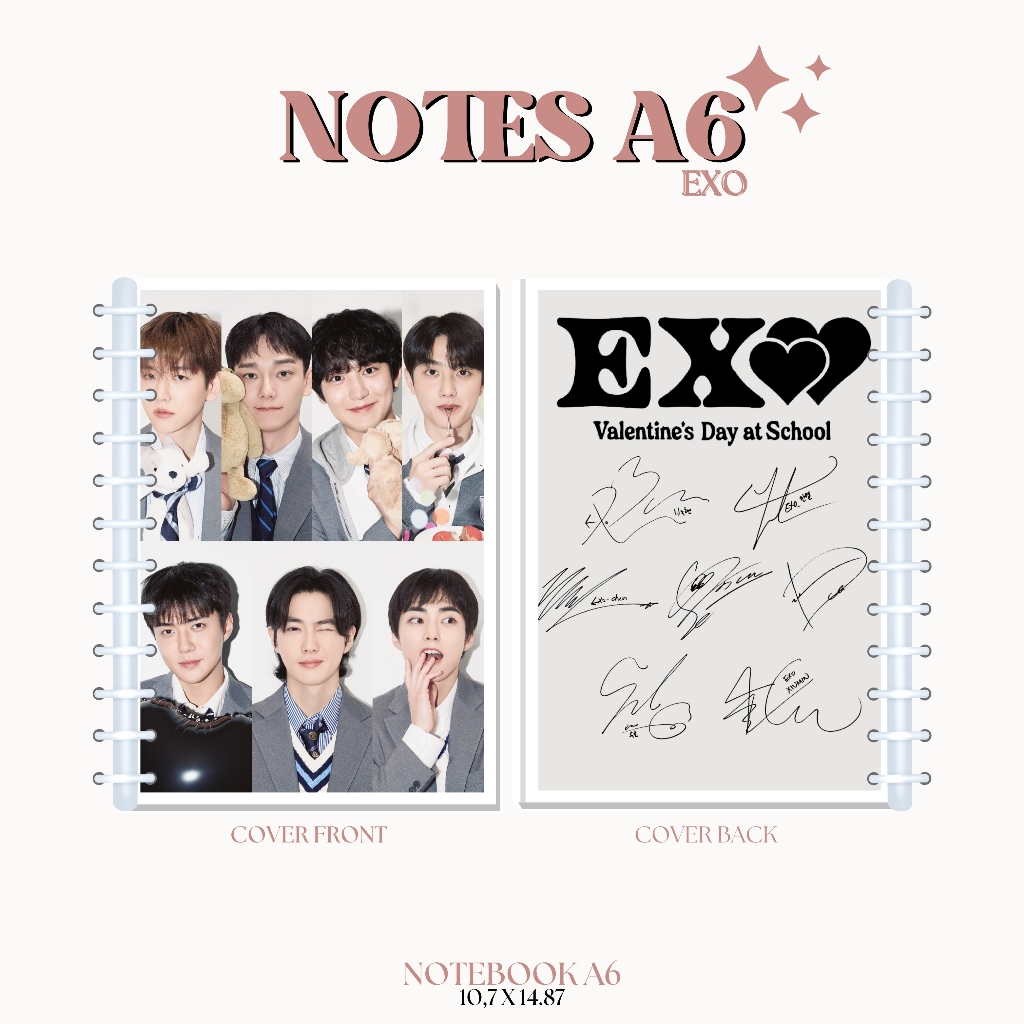 Jual A6 NOTES EXO SEASONS GREETINGS 2024 (ISI 40 HVS + COVER LAMINASI 2 ...