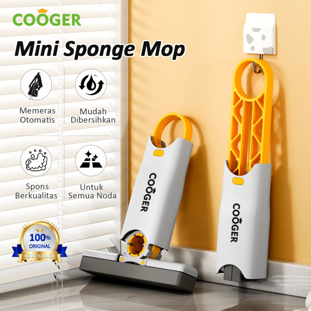 YiJiuBa Mini Tischmopp - Falbarer Schwammmopp Mit Selbstauswring-Funktion