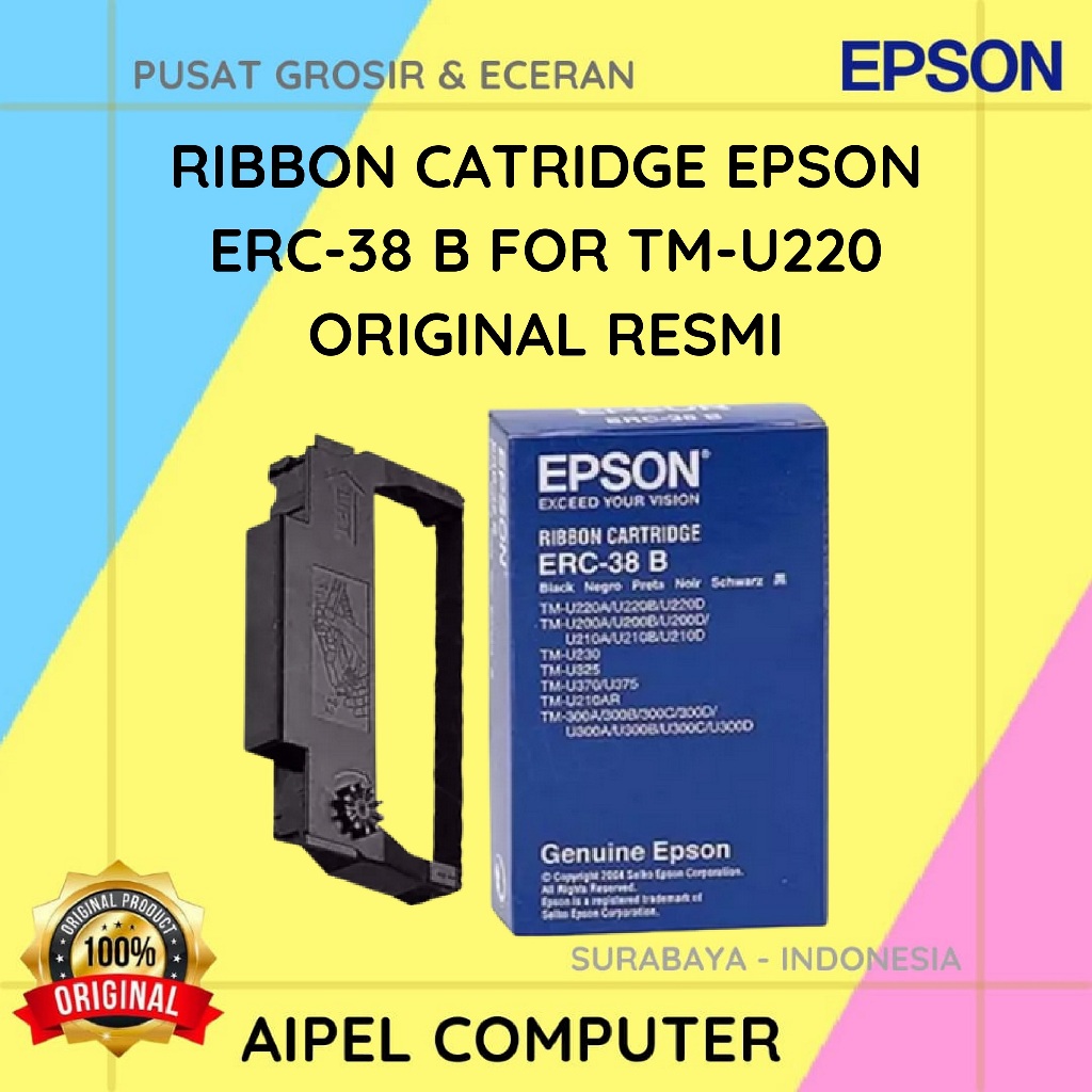 Jual TMU | RIBBON CATRIDGE EPSON ERC-38 B FOR TM-U220 ORIGINAL RESMI ...