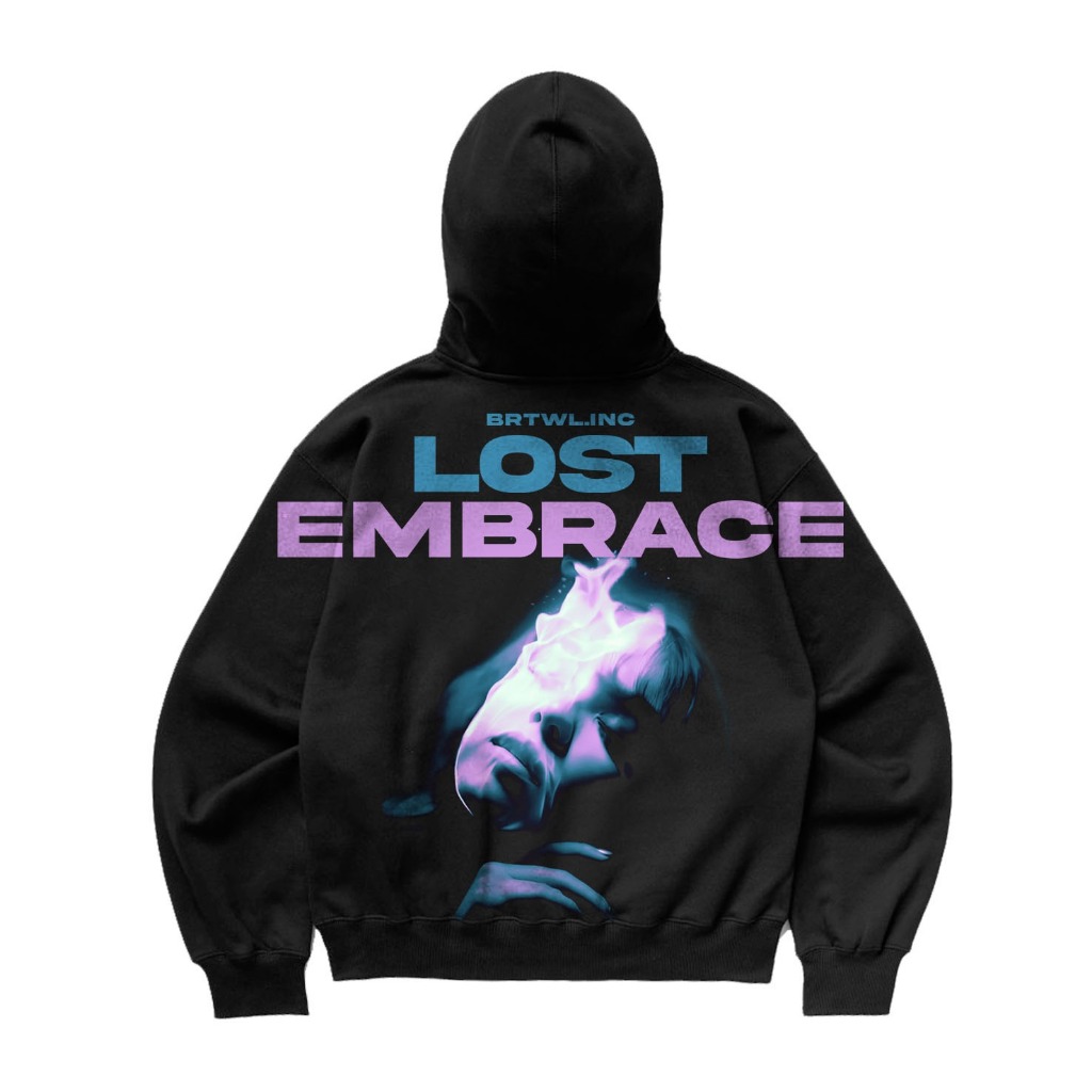 Jual Brtwl Hoodie Boxy Oversize Lost Embrace Shopee Indonesia