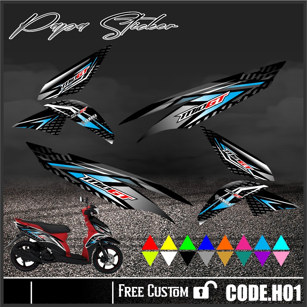 Jual STRIPING MIO GT - Stiker Motor Mio Gt Sticker Mio Gt LIST VARIASI ...