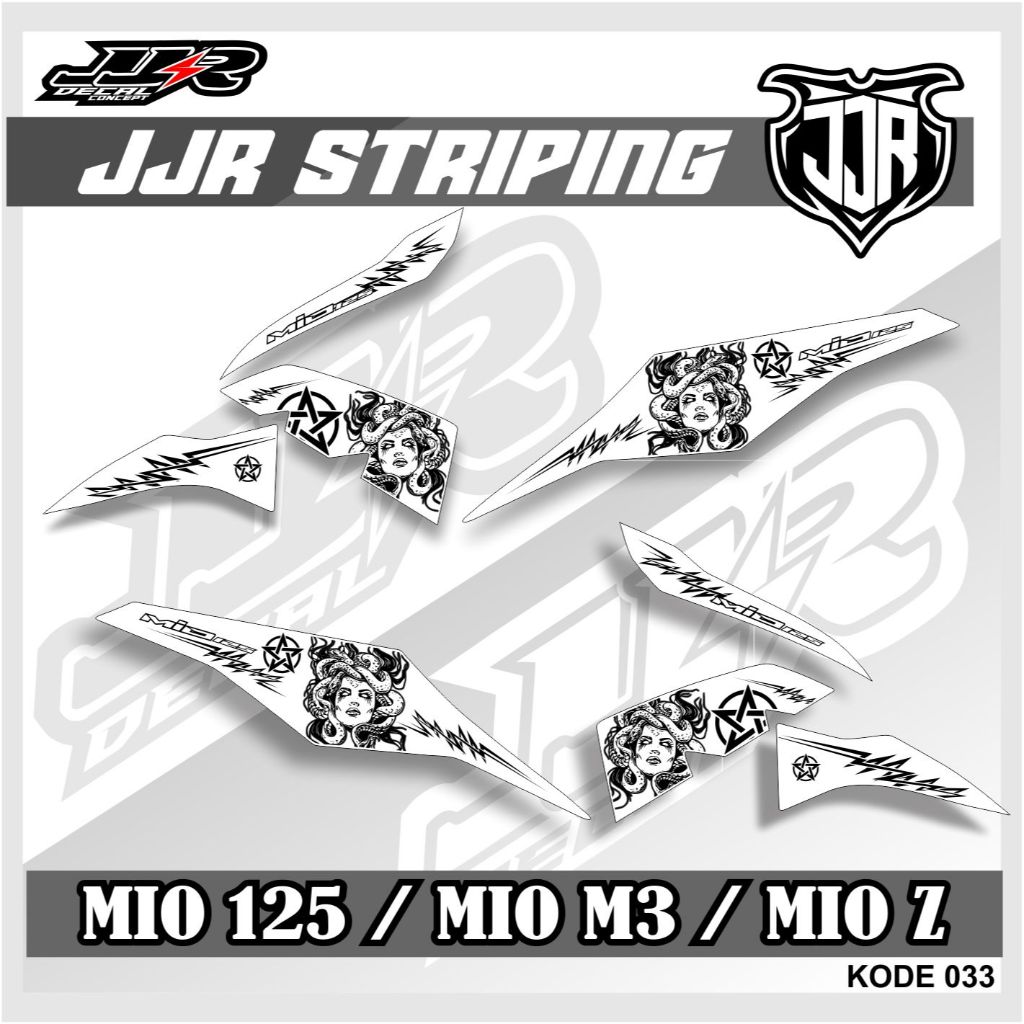 Jual STIKER STRIPING MIO 125/MIO M3/MIo Z MOTIF STICKER MEDUSA KODE 033 ...