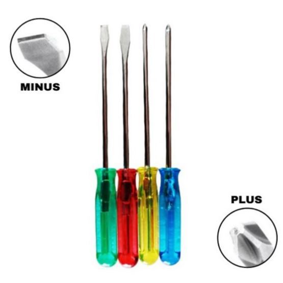 Jual Obeng Set 4pcs Multifungsi - TOOLS OBENG 4in1 Serbaguna Minus ...