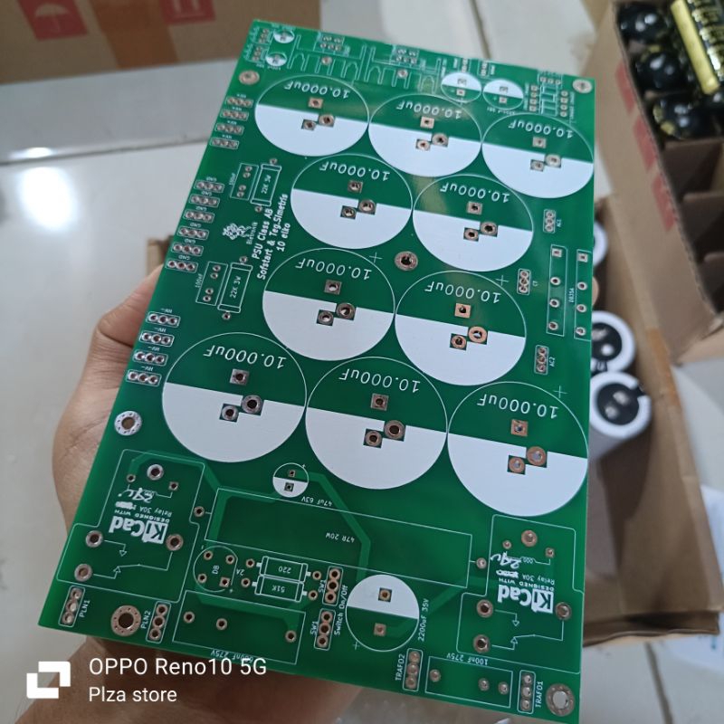 Jual Pcb psu 10 elco+Softstar+Simetris class AB double layer Pcb psu ...