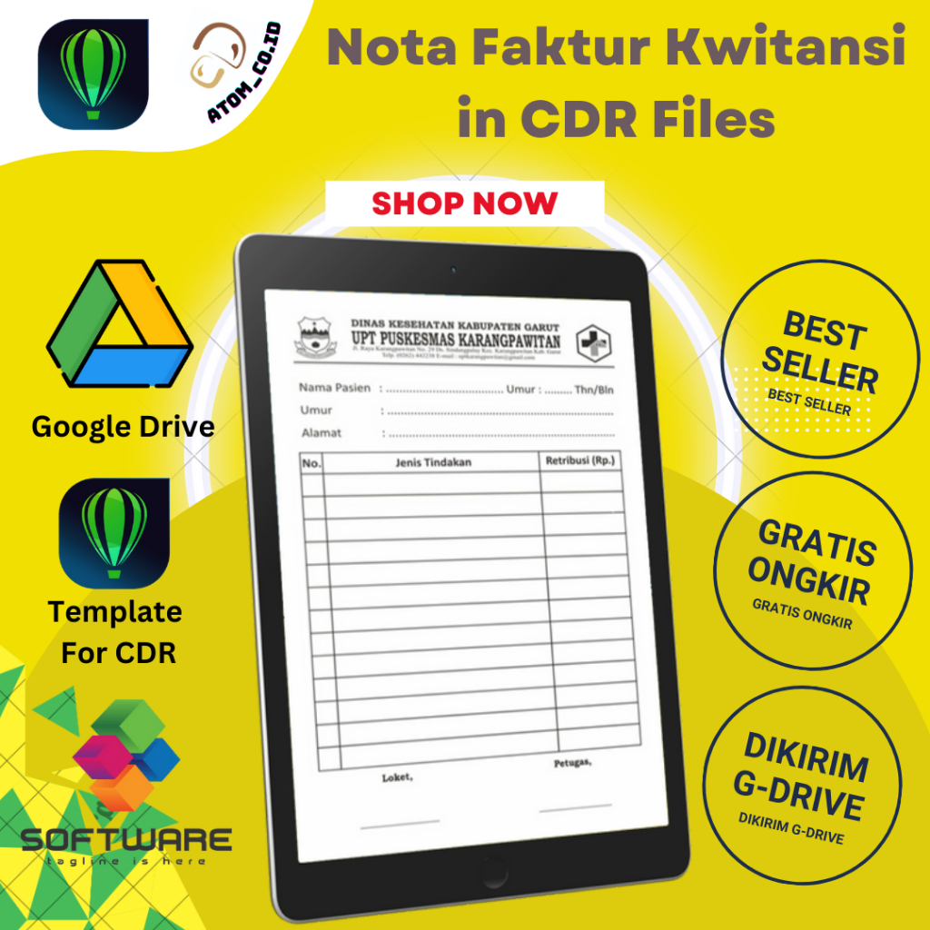 Jual 425 Nota Faktur Kwitansi CorelDraw Files | Shopee Indonesia