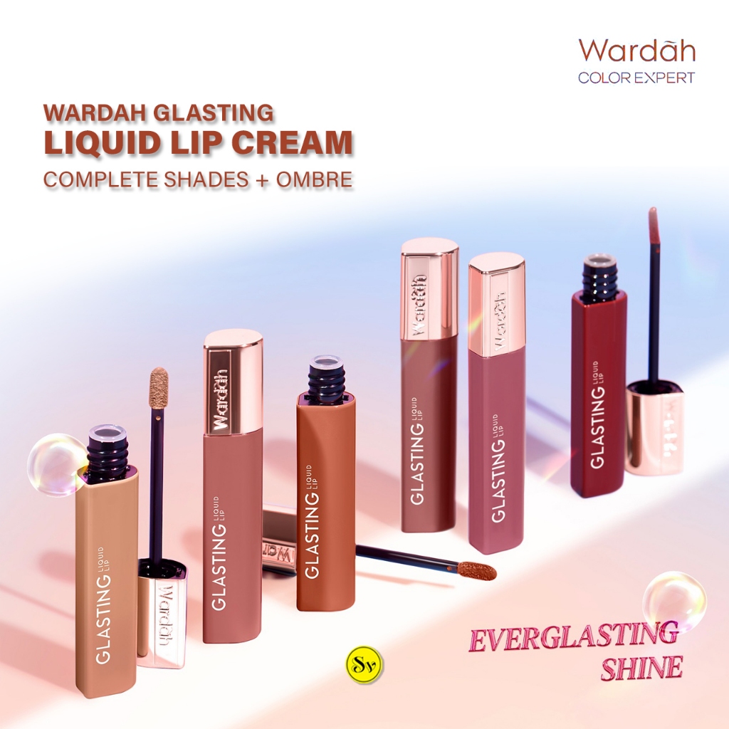 Jual Wardah Glasting Liquid Lip Lip Cream Ringan Tidak Lengket