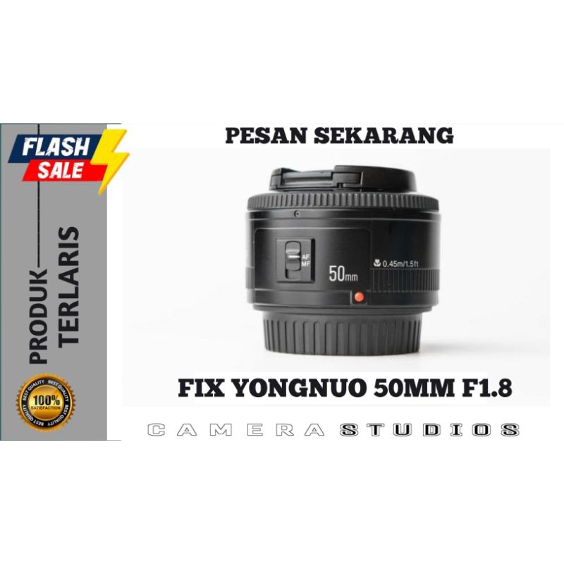 Jual Lensa fix yongnuo 50mm f1.8 for canon mulus termurah | Shopee ...
