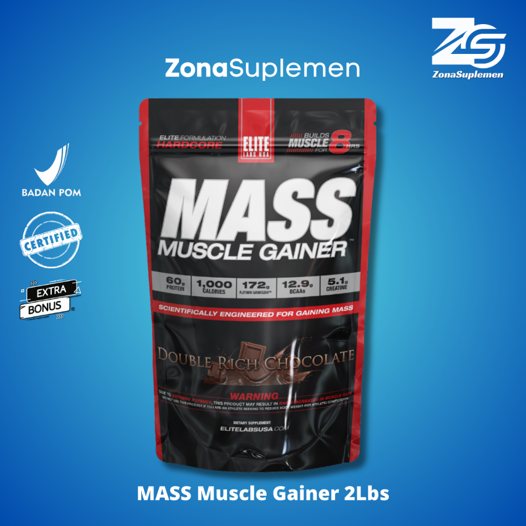 Jual Elitelabs Mass Muscle Gainer 2 Lbs Weight Gainer Mass Gainer Elite ...