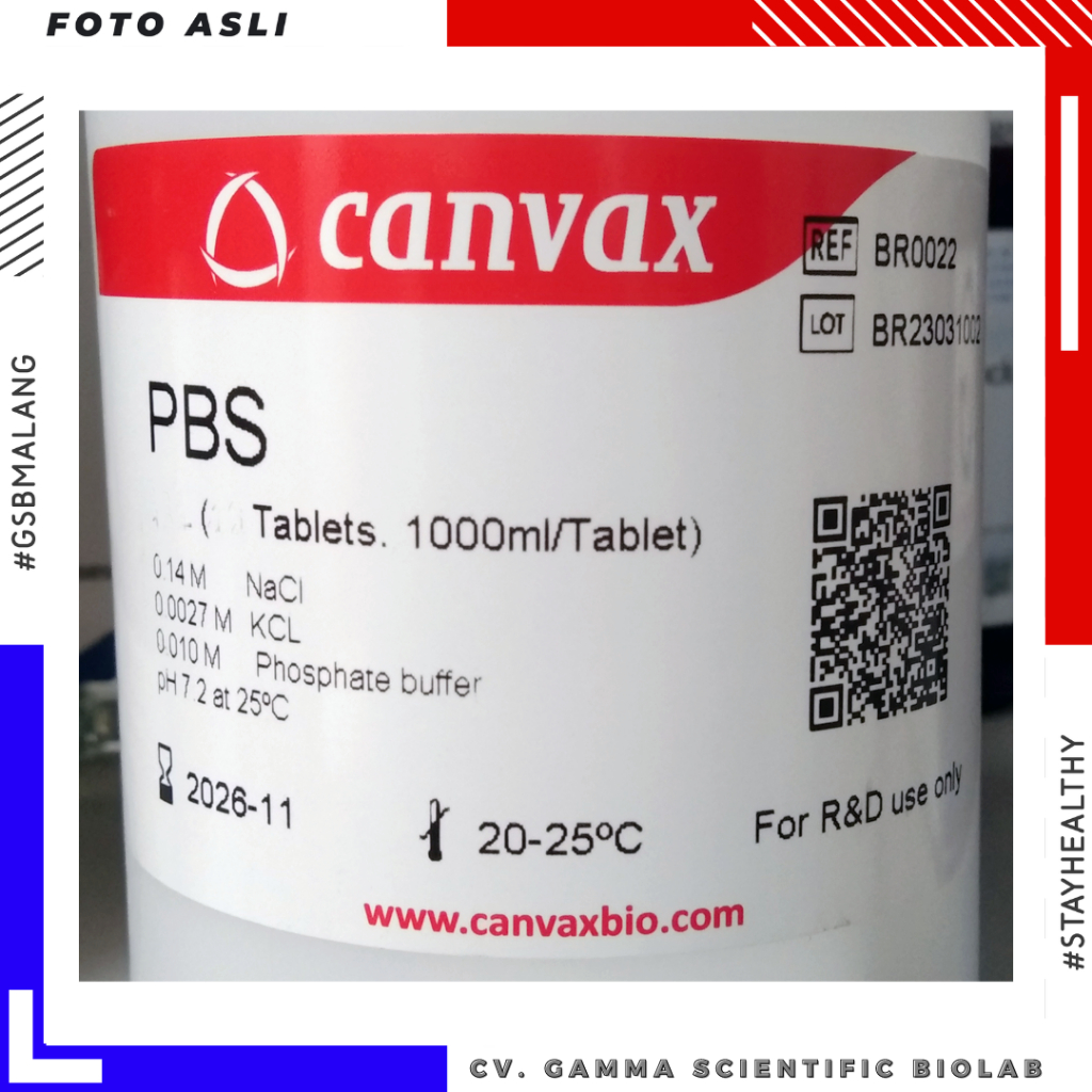Jual Phosphate Buffered Saline (PBS), pH 7.2 - Canvax | Shopee Indonesia