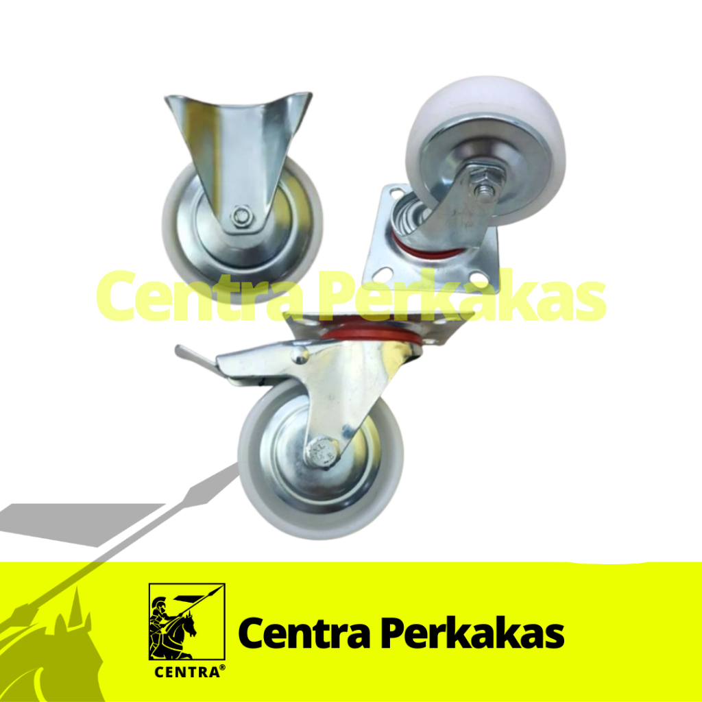 Jual Roda Nylon Hidup 4 Inch Roda Nylon Mati Roda Nylon Rem 4 Inch ...