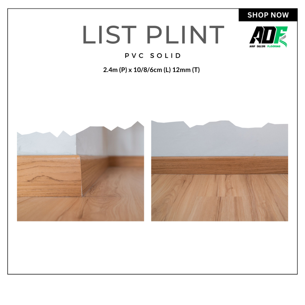 Jual List Plint Pvc Solid Lantai Lis Plin Lis Tembok Parkit Spc