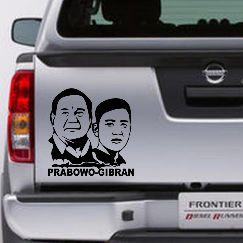 Jual stiker mobil stiker prabowo gibran stiker capres 2024 bagasi mobil ...